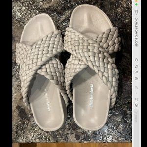 Charles David leather slides, Size 8